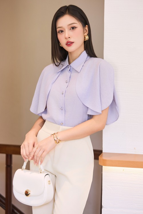 Sixdo Purple Organza Shirt